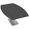 Skutchi Designs Boat Shaped 6 Person Conference Room Table, 46" W, 6 ft. L, 29" H, Asian Night HAR-BOT-46X72-DOU-ASIANNIGHT - alternate 1